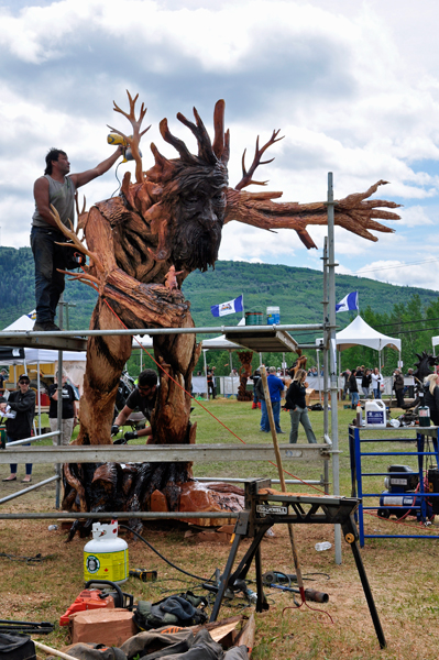 wild man carving